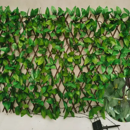 OEM/ODM Supplier Artificial Foliage Wall Outdoor - wholesale artificial topiary ivy fence artificial foliage fence artificial expandable trellis hedge for garden decoration – Deyuan detail pictures