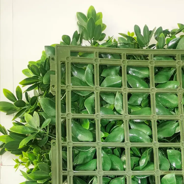 Professional China Most Realistic Artificial Grass - Wholesale decorative green artificial plant wall boxwood hedge for green outdoor wall – Deyuan